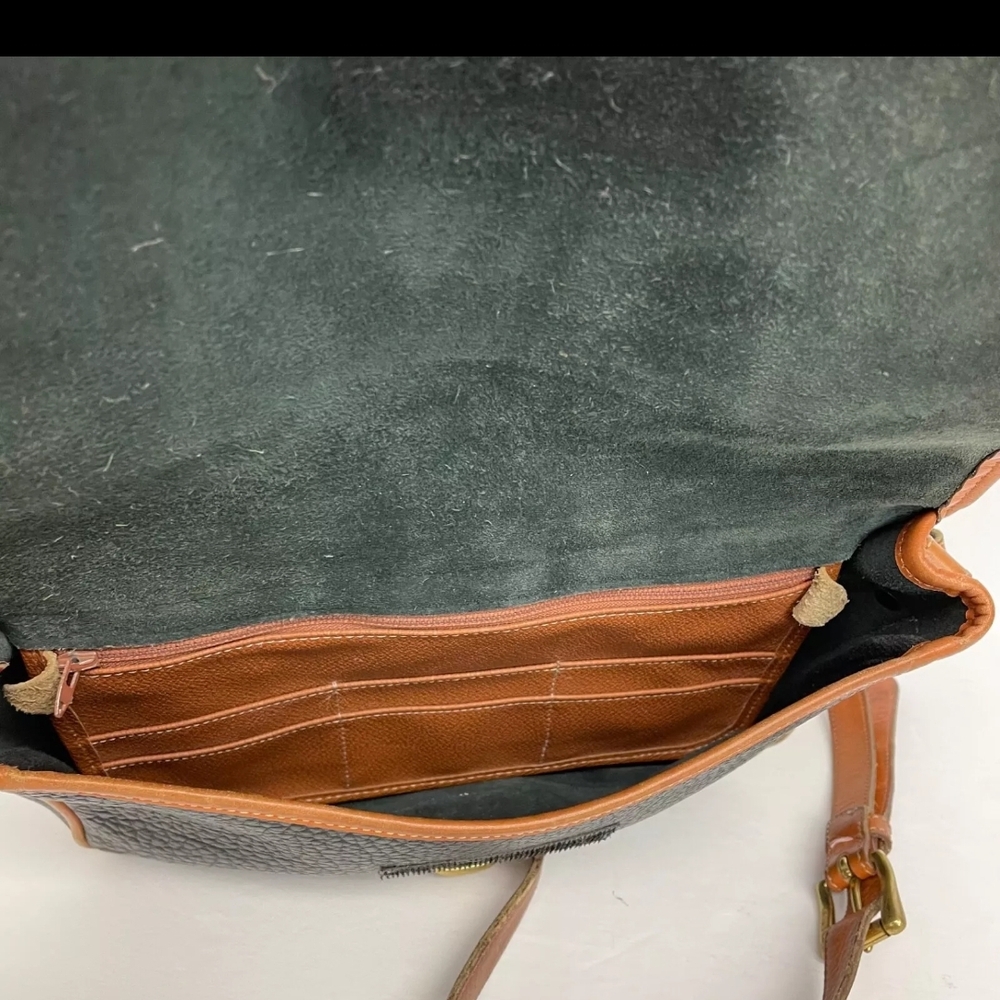 Vintage  Dooney & Burke Shoulder Bag Back & Tan Leather - Picture 4 of 4